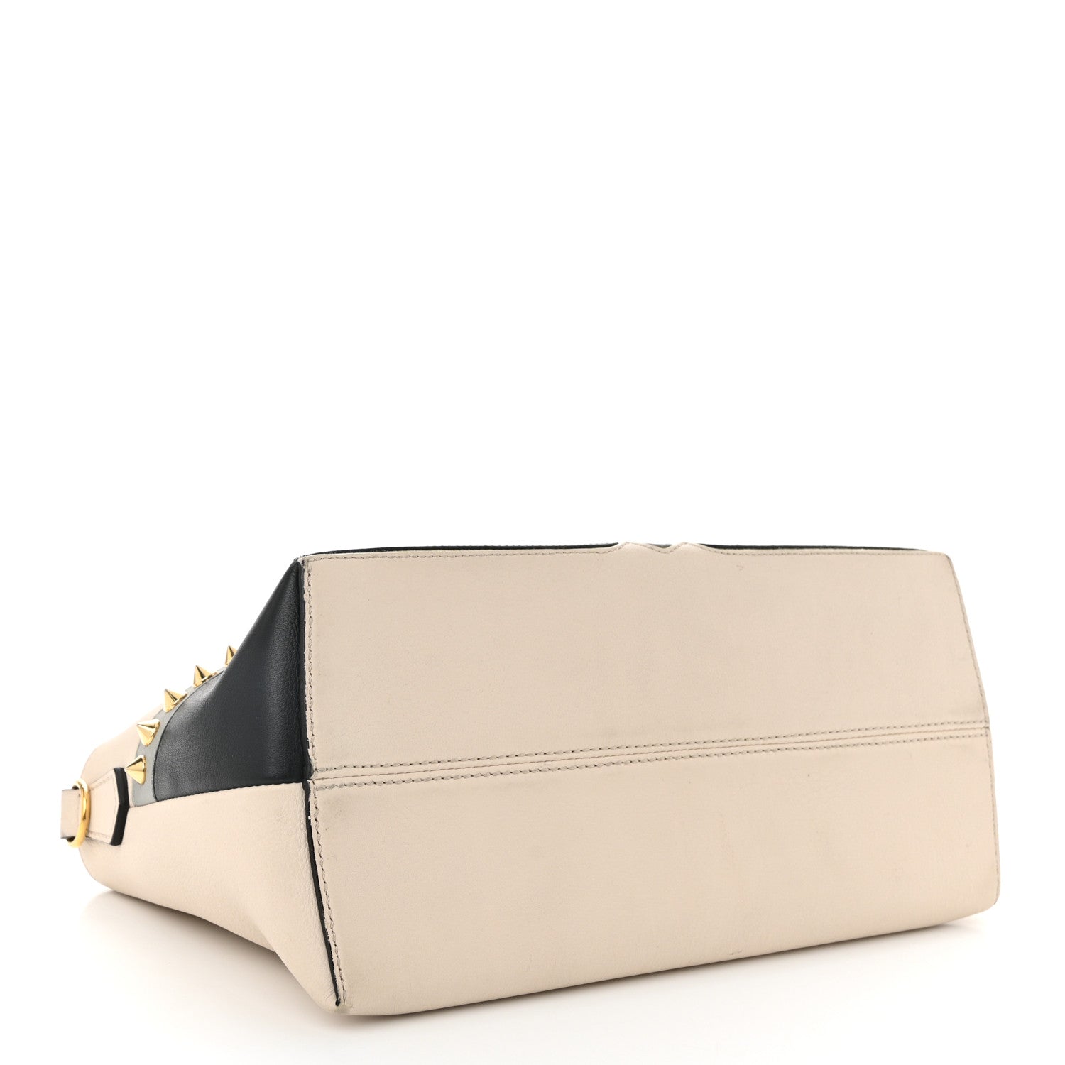 Fendi Vitello Dolce Monster Eyes Inlay Studded Medium By The Way Boston Bag Camelia Black Multicolor 4 of 12