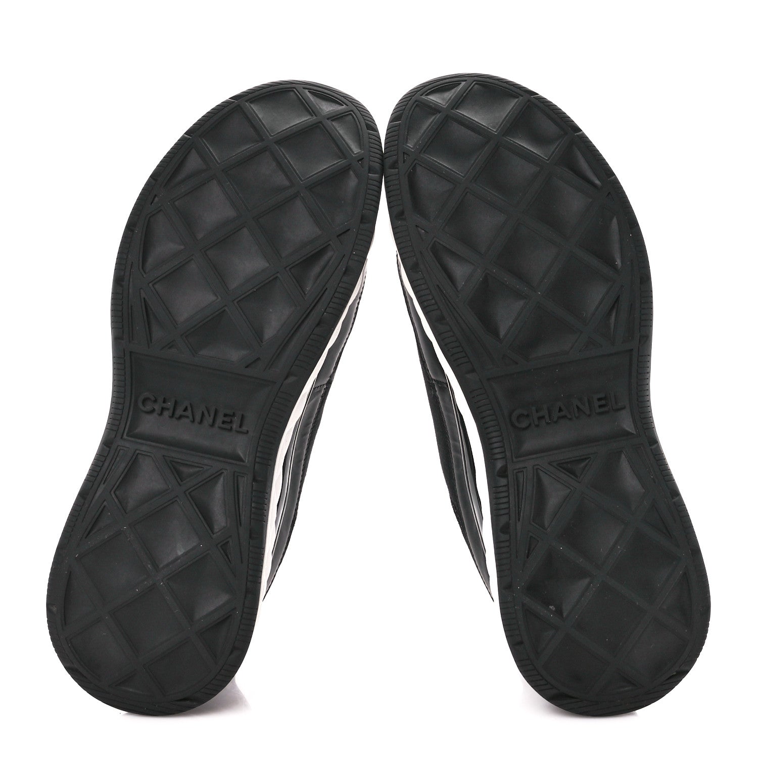 Chanel Velvet Calfskin Mixed Fibers CC Sneakers 38.5 Black 5 of 8