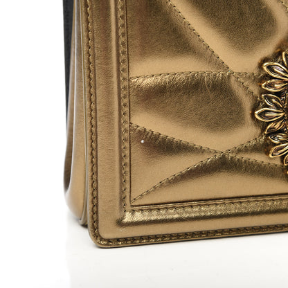 Dolce & Gabbana Metallic Calfskin Medium Devotion Crossbody Bag Gold 10 of 12