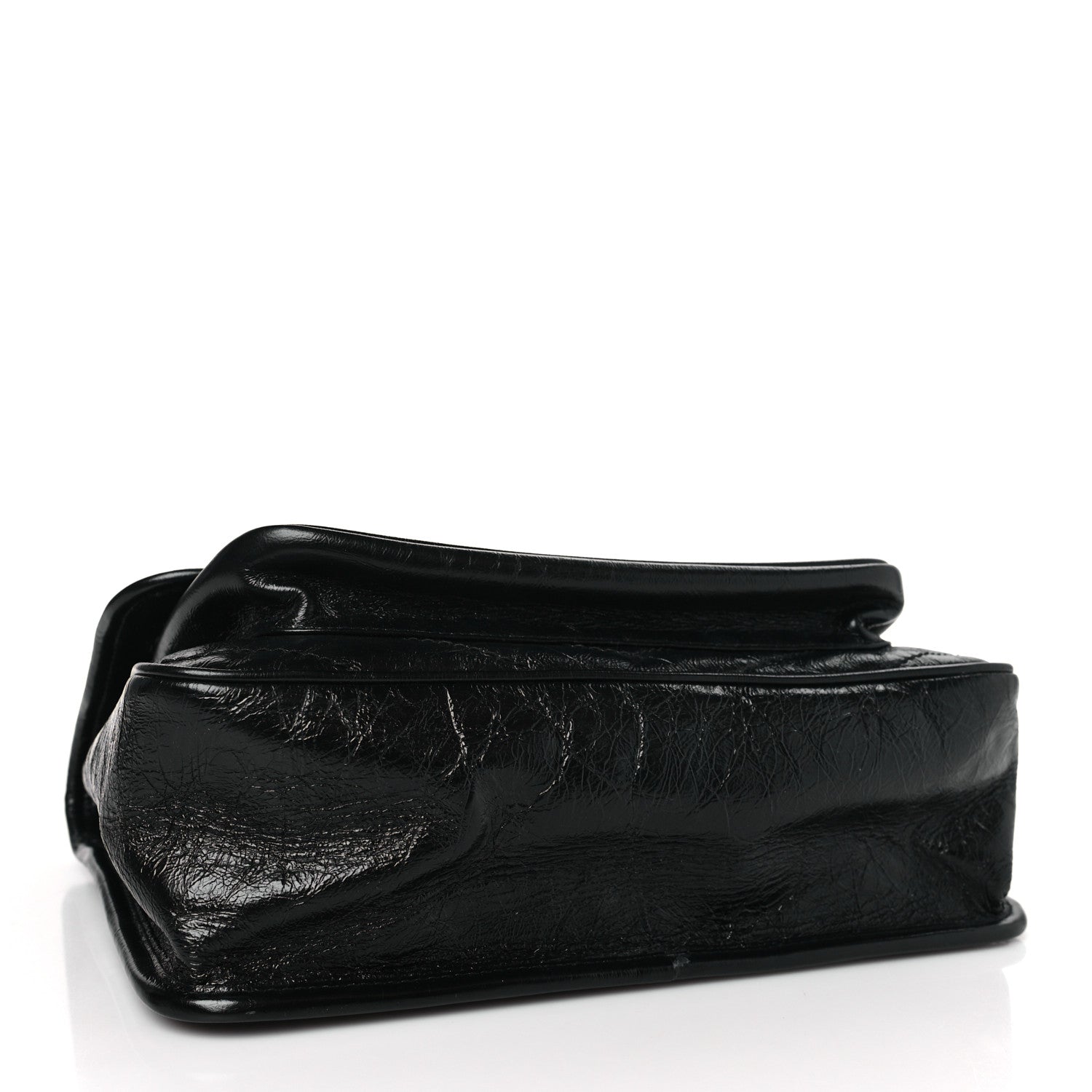 Saint Laurent Crinkled Calfskin Matelasse Monogram Medium Niki Chain Satchel Black 4 of 9