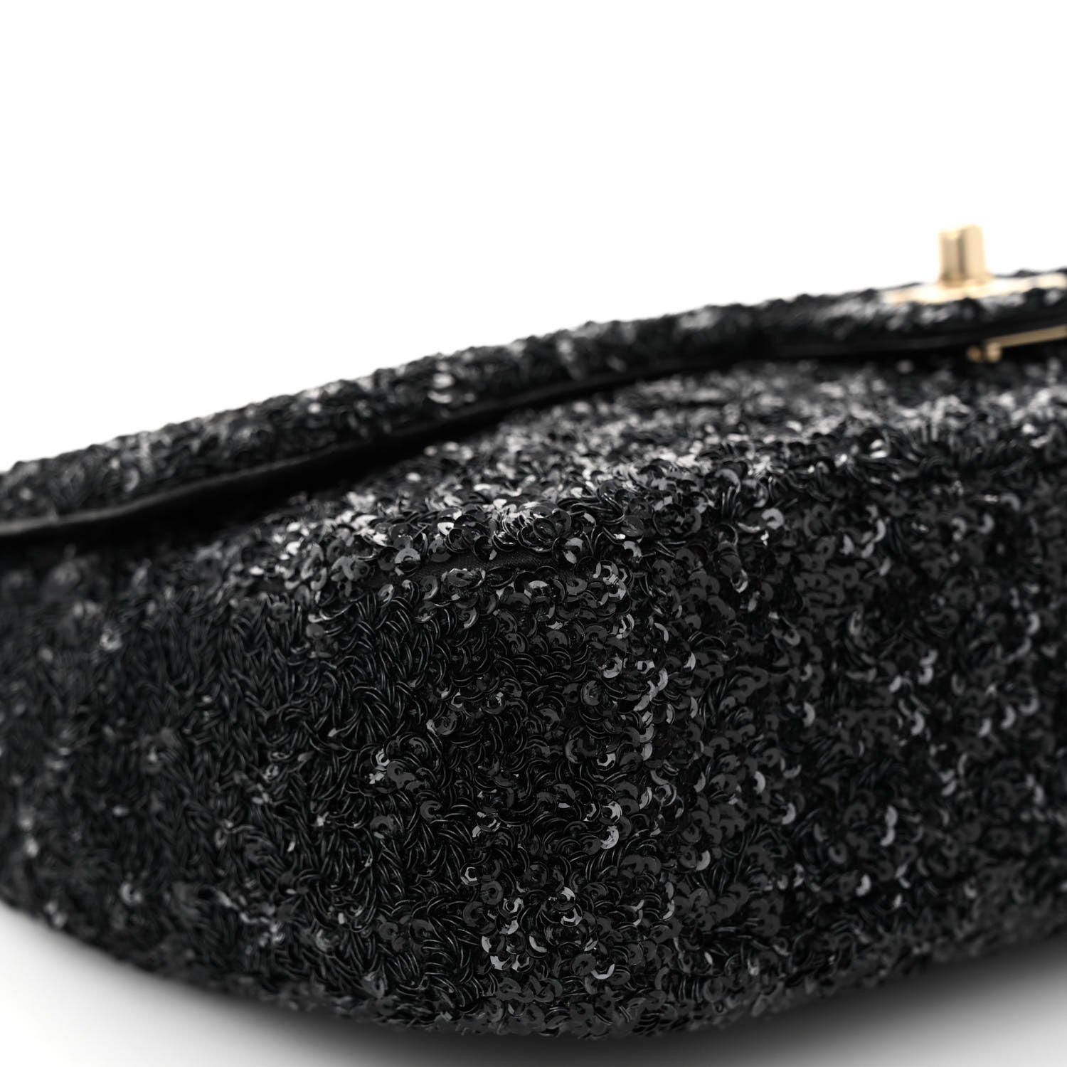 Chanel Sequin Embroidered Medium Flap Bag Black 8 of 10