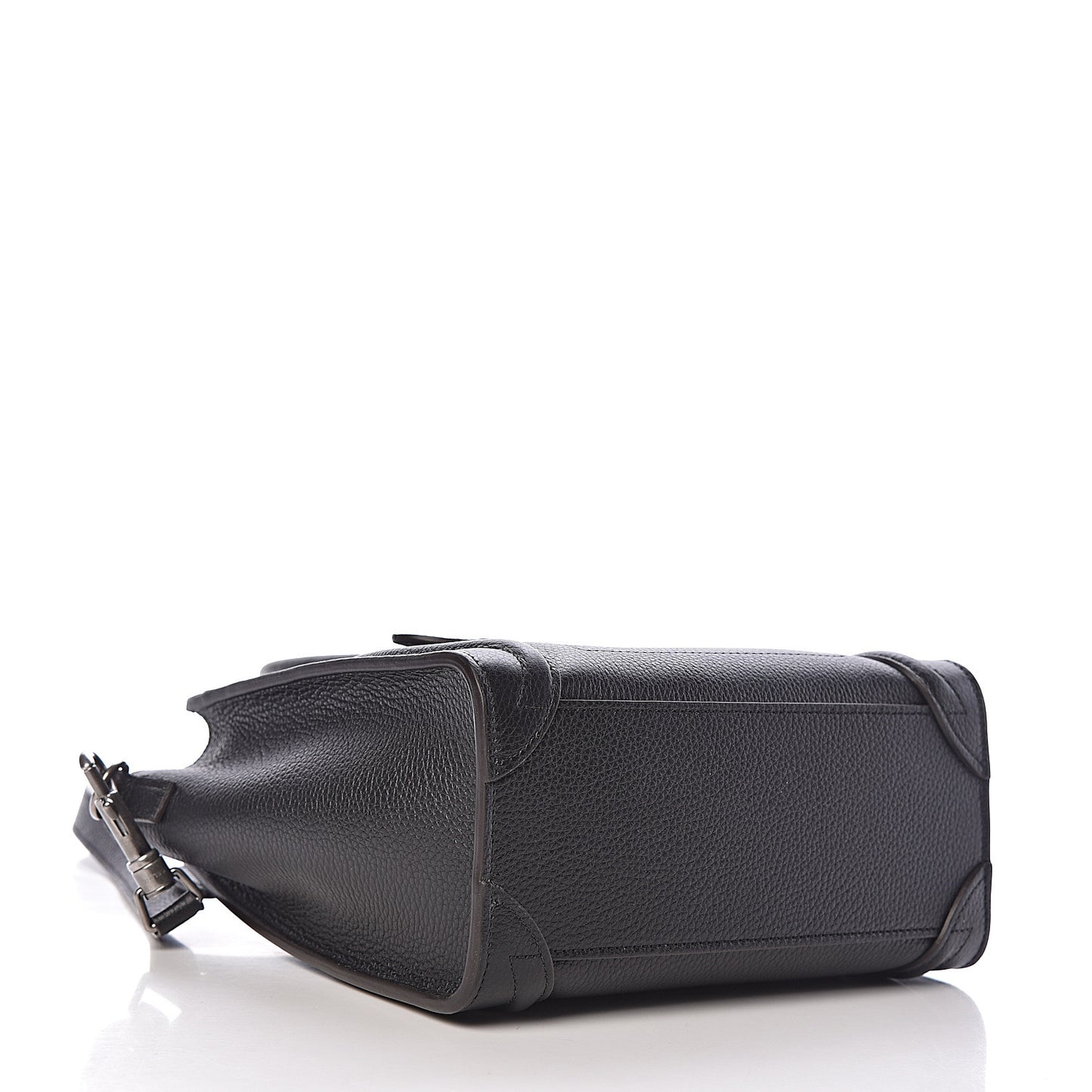 Drummed Calfskin Nano Luggage Black