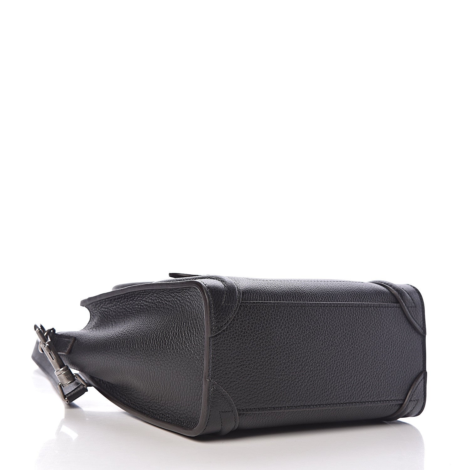 Celine Drummed Calfskin Nano Luggage Black 4 of 9