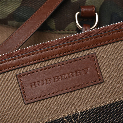 Burberry Canvas Mega Check Camouflage Medium Susanna Hobo Russet Brown 9 of 12