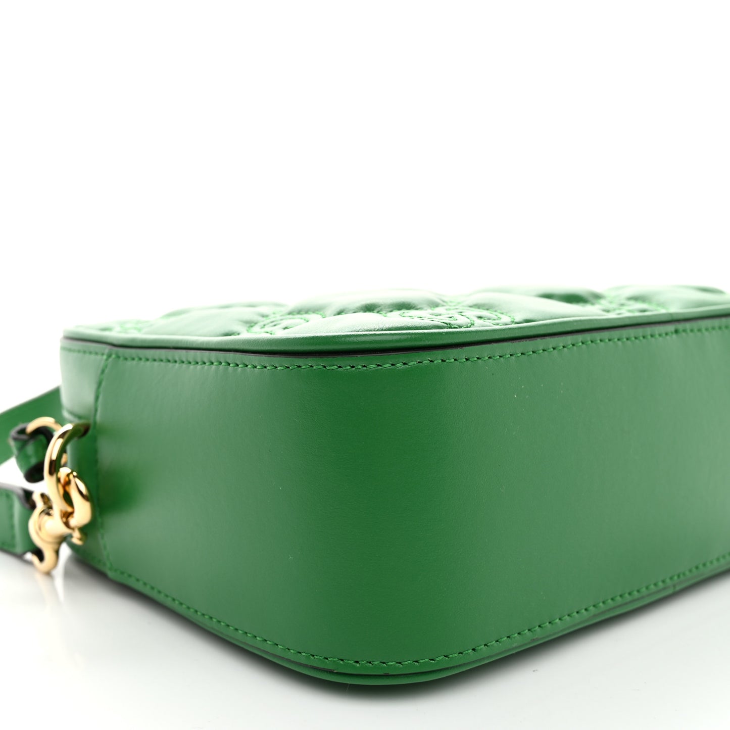 Calfskin GG Matelasse Shoulder Bag Spring Green Natural