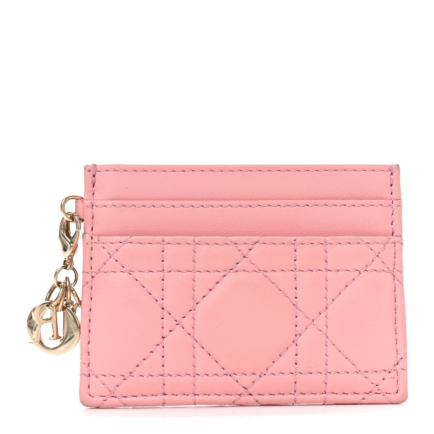 Christian Dior Lambskin Cannage Lady Dior Card Holder Melacoton 1 of 7