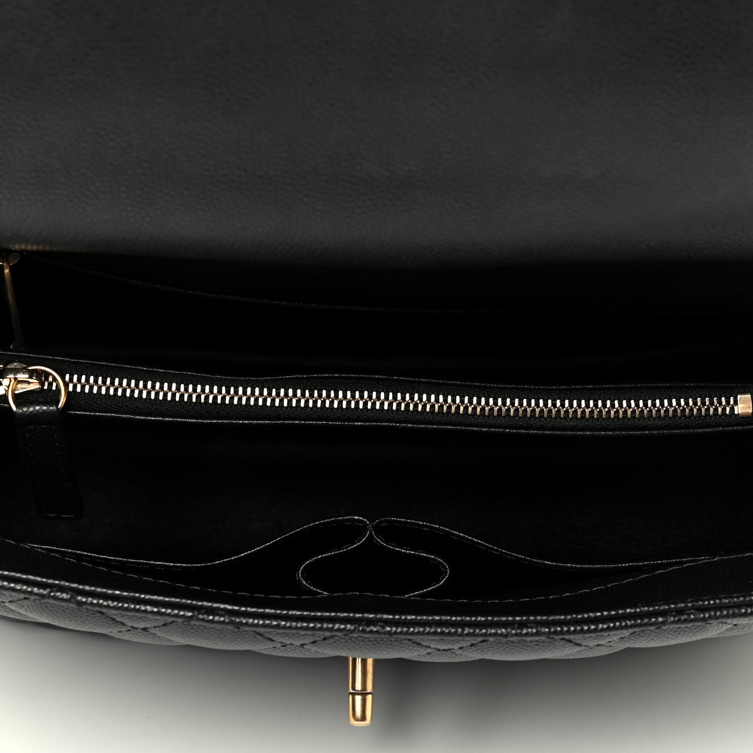 Chanel Caviar Lizard Quilted Medium Coco Handle Flap Black 4 of 4