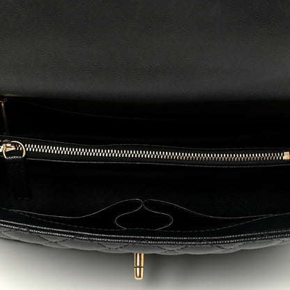 Chanel Caviar Lizard Quilted Medium Coco Handle Flap Black 4 of 4