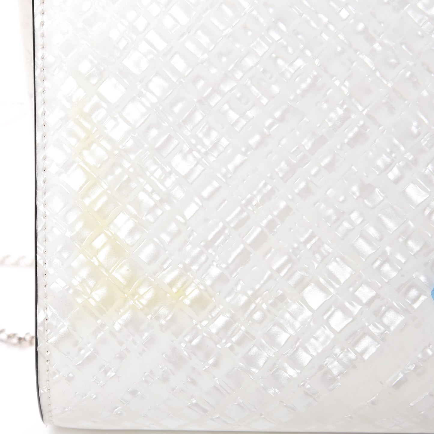 Patent Spikes Paloma Clutch White
