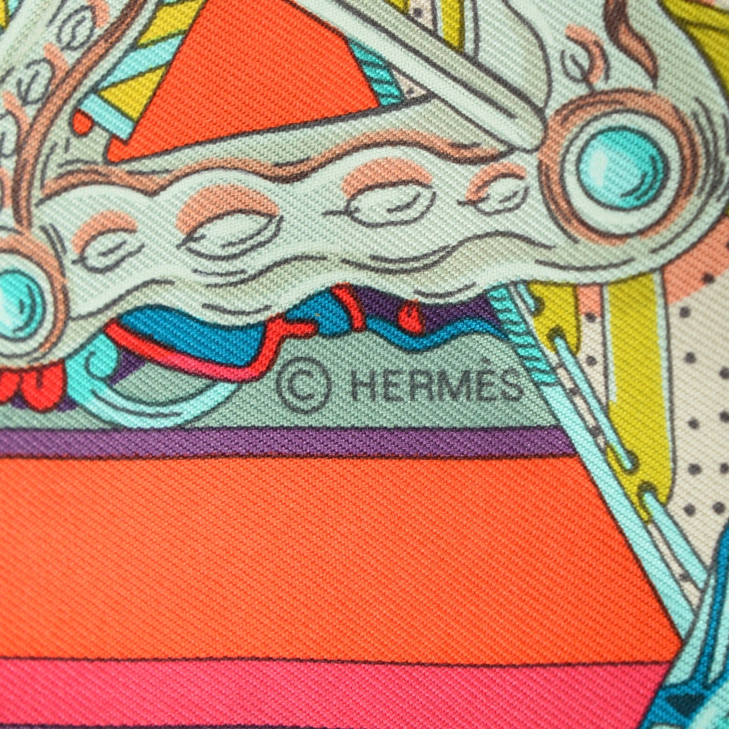 Hermes Silk Le Songe De La Licorne Scarf 90 7 of 7
