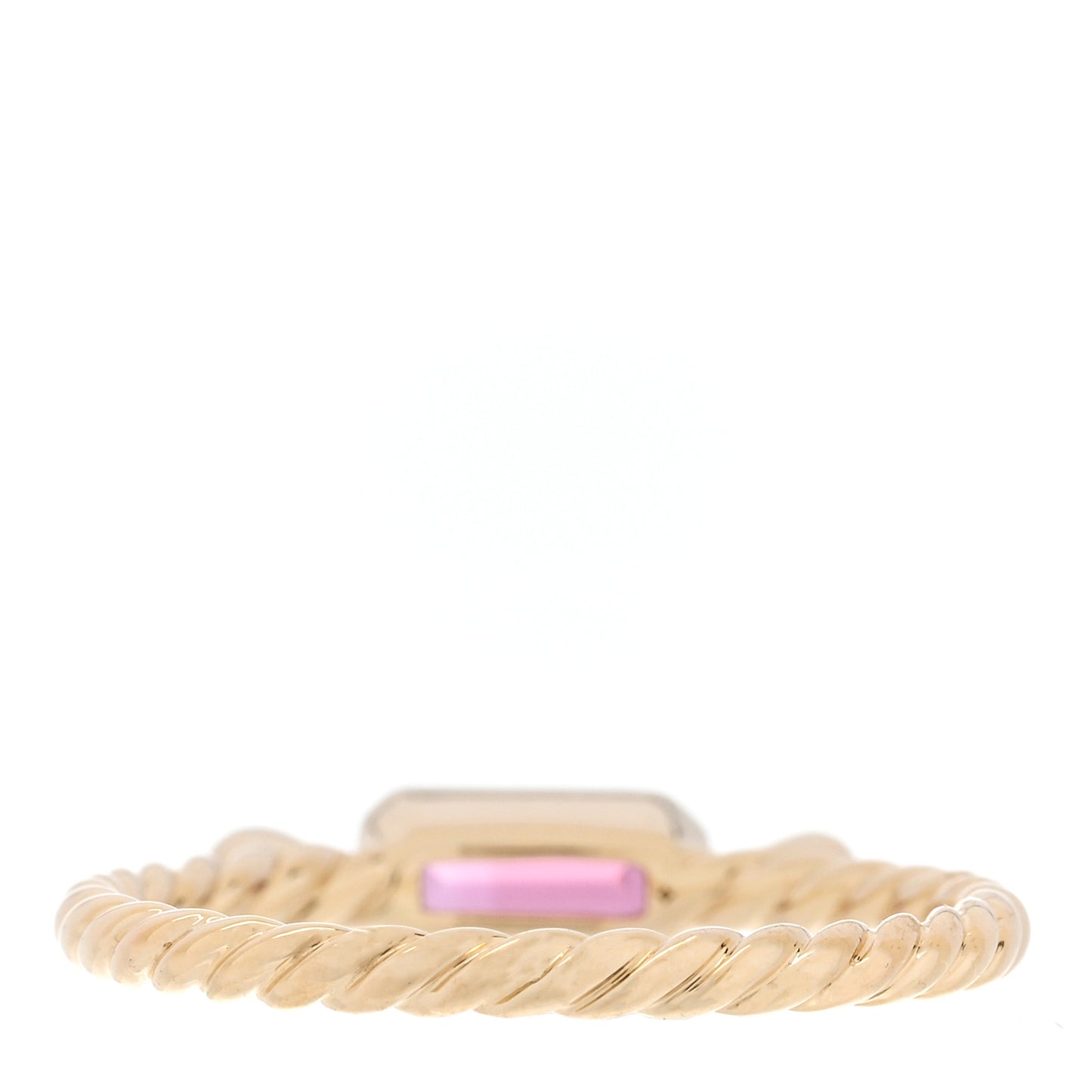 18K Yellow Gold Diamond Pink Tourmaline Novella Ring 50 5.5