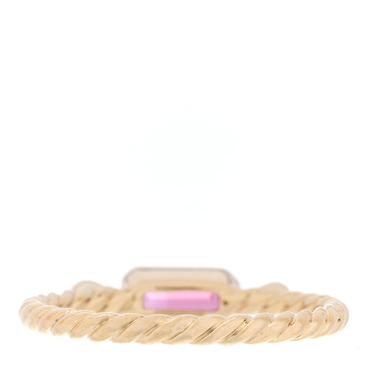 David Yurman 18K Yellow Gold Diamond Pink Tourmaline Novella Ring 50 5.5 3 of 5