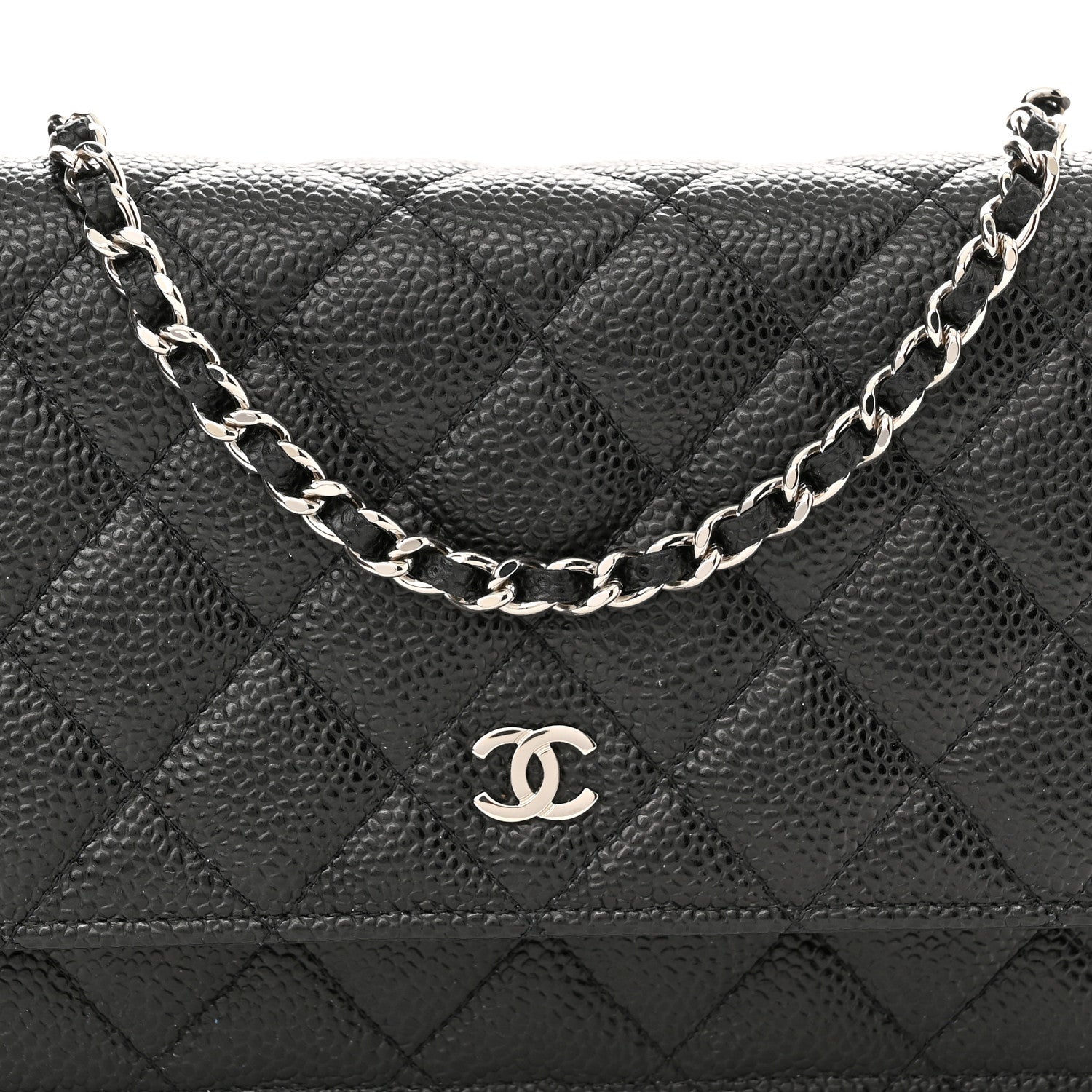 Chanel Caviar Quilted Wallet On Chain WOC Black 9 of 12
