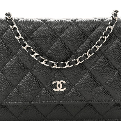 Chanel Caviar Quilted Wallet On Chain WOC Black 9 of 12