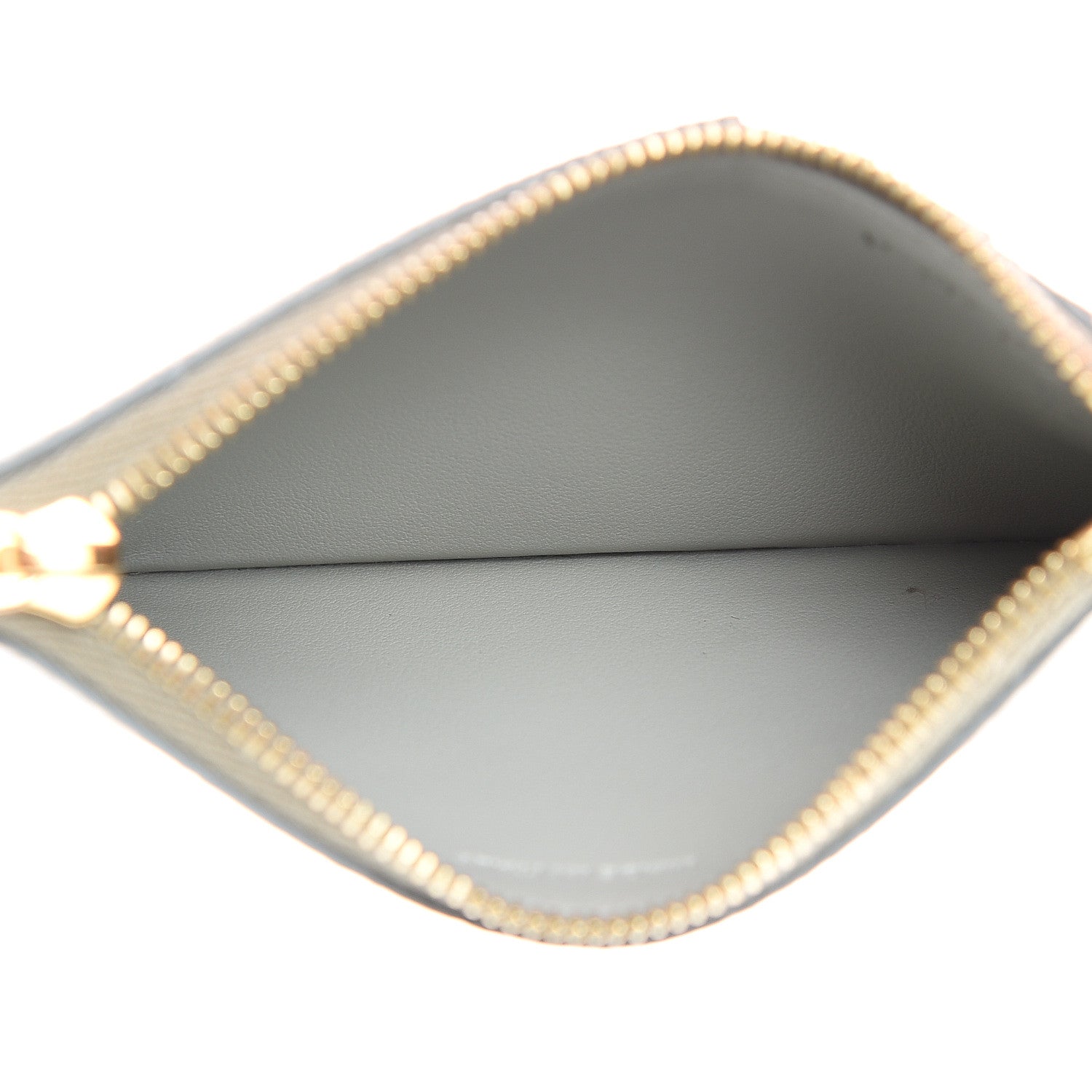 Celine Grained Calfskin Zipped Card Holder Vert D’eau 4 of 9