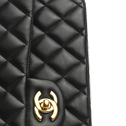 Chanel Lambskin Quilted Medium Double Flap Black 11 of 11