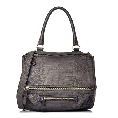 Givenchy Nubuck Crocodile Embossed Medium Pandora Grey 1 of 11
