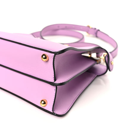 Fendi Vitello Seta Shiny Nappa Plexiglass Small Peekaboo I SEE U Satchel Violetta 9 of 10