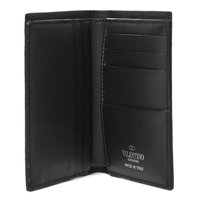 Valentino Garavani Calfskin VLTN Times Card Holder Black White 5 of 6