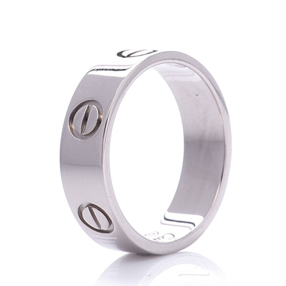 Cartier 18K White Gold 5.5mm LOVE Ring 53 6.5 4 of 6