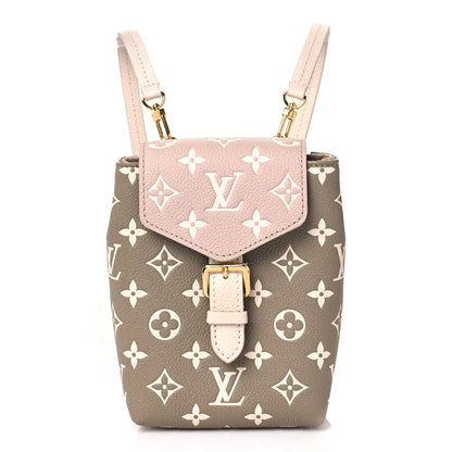 Louis Vuitton Empreinte Monogram Spring In The City Tiny Backpack Kaki Beige Cream 2 of 8