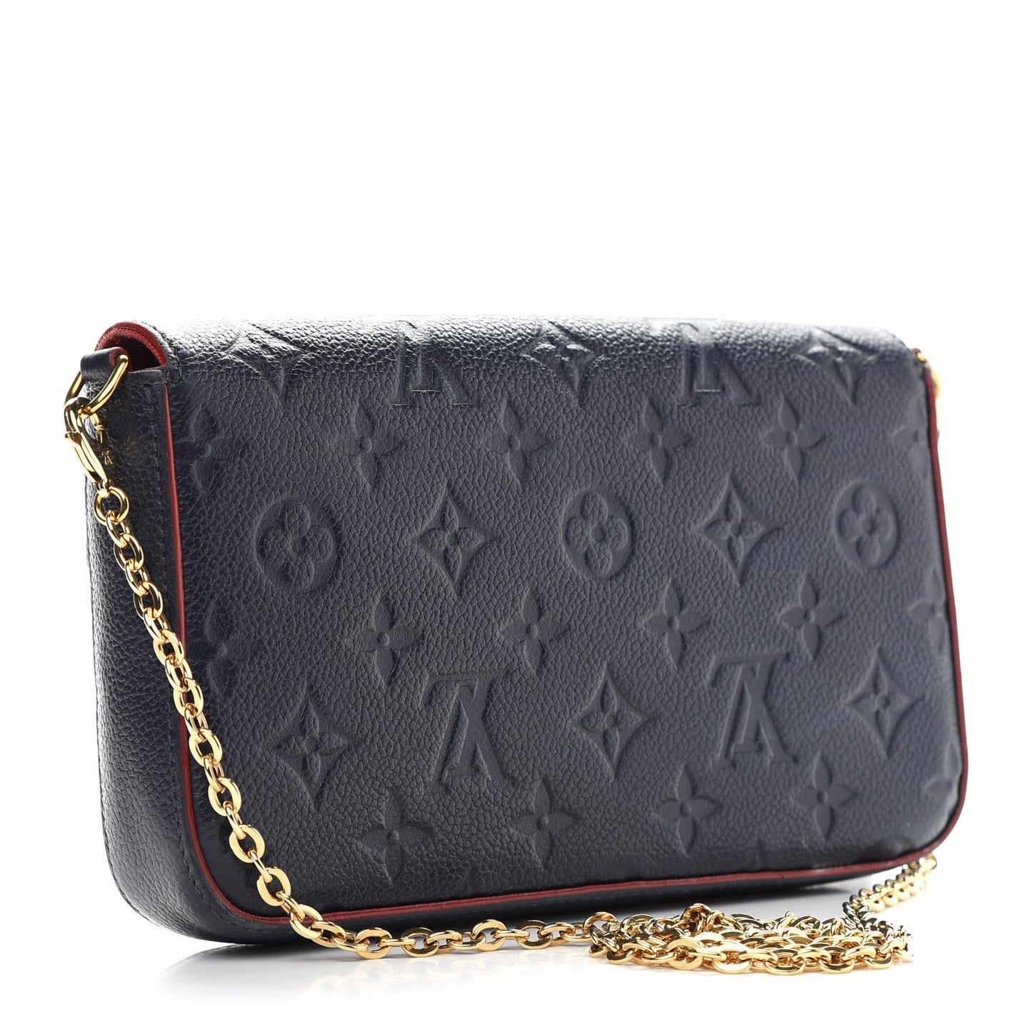 Empreinte Pochette Felicie Chain Wallet Marine Rouge