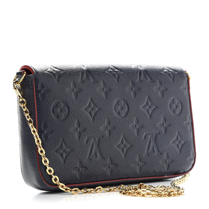 Louis Vuitton Empreinte Pochette Felicie Chain Wallet Marine Rouge 4 of 11