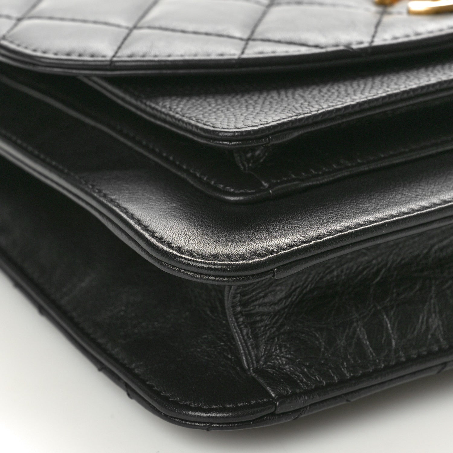 Chanel Calfskin Caviar Quilted Chain Handle Flap Black 10 of 12