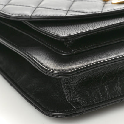 Chanel Calfskin Caviar Quilted Chain Handle Flap Black 10 of 12