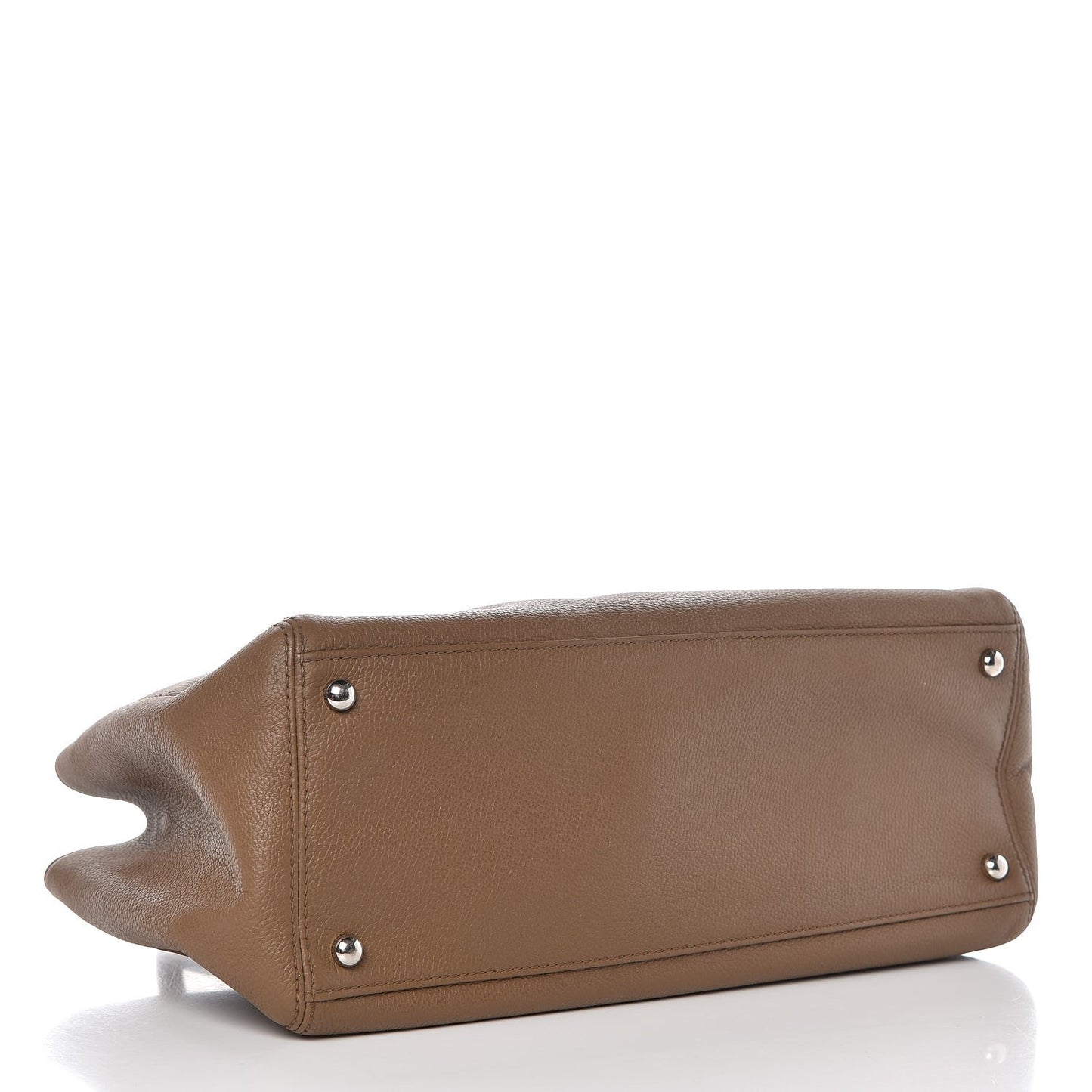 Calfskin Small Cerf Shopper Tote Brown