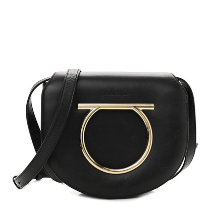 Salvatore Ferragamo Calfskin Small Vela Flap Bag Black 1 of 12