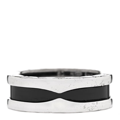 Bulgari Sterling Silver Ceramic Save The Children One-Band Ring 50 5.5 1 of 6