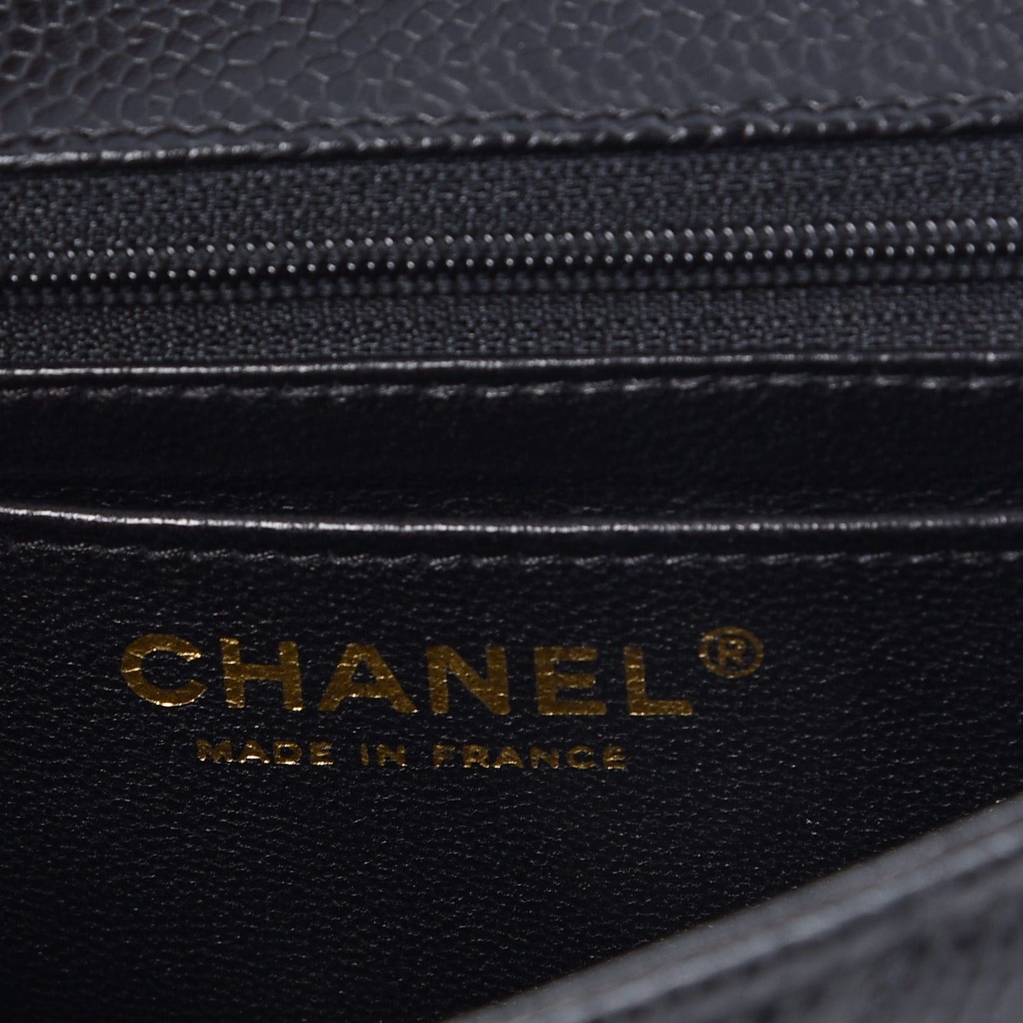 Caviar Quilted Mini Square Flap Black