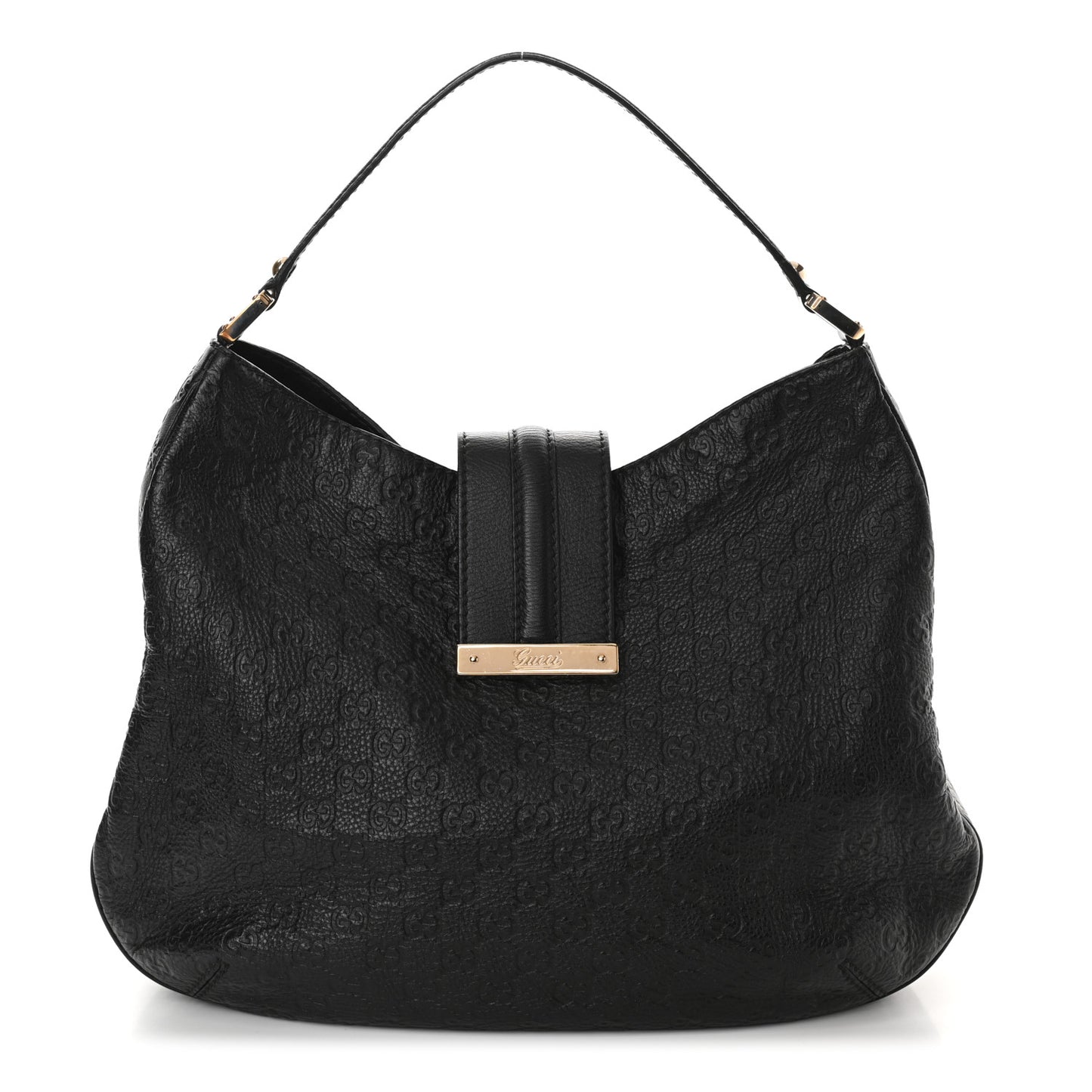 Guccissima Large New Ladies Web Hobo Black