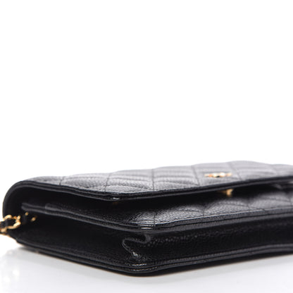 Chanel Caviar Quilted Wallet On Chain WOC Black 6 of 12