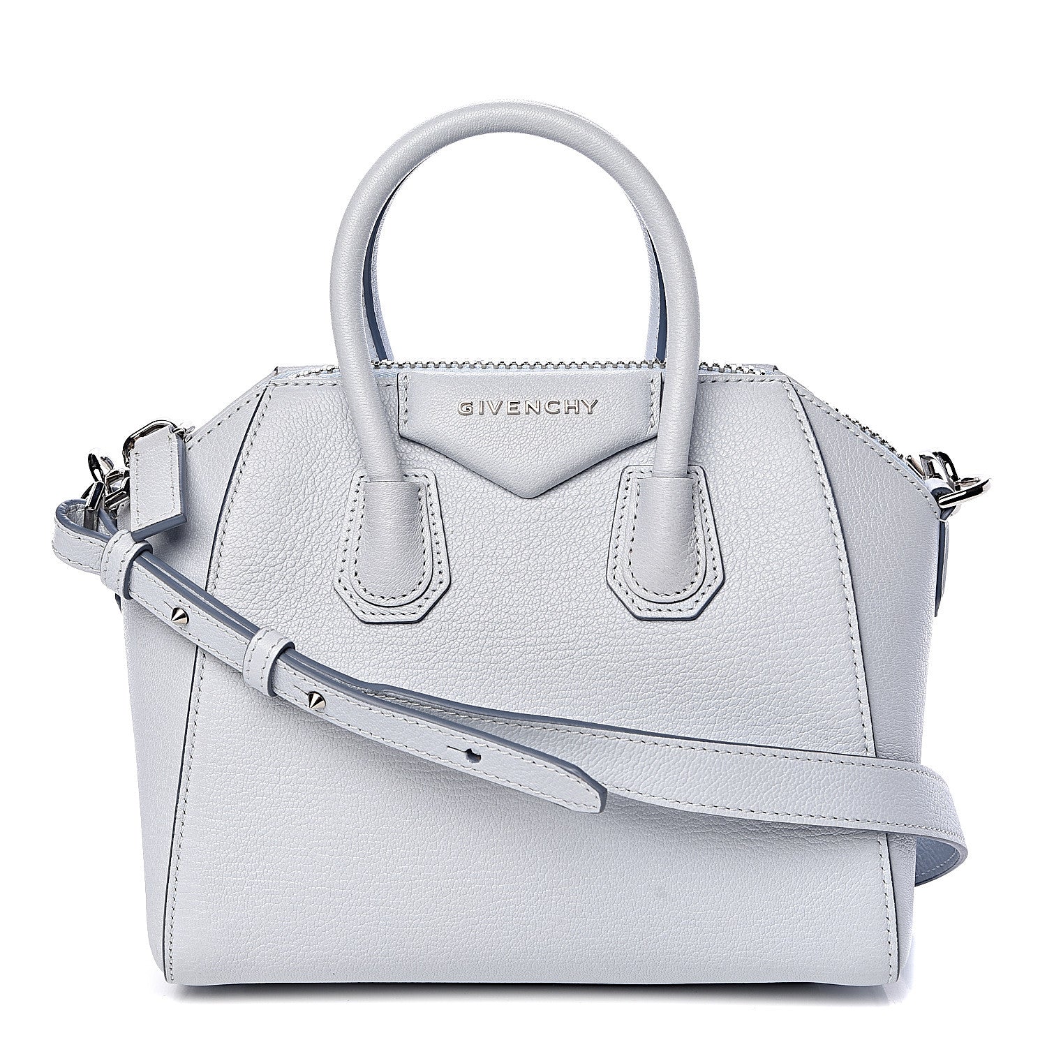 Givenchy Sugar Goatskin Mini Antigona Baby Blue 1 of 10