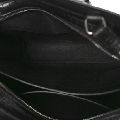 Saint Laurent Crocodile Embossed Small East Side Tote Black 5 of 9
