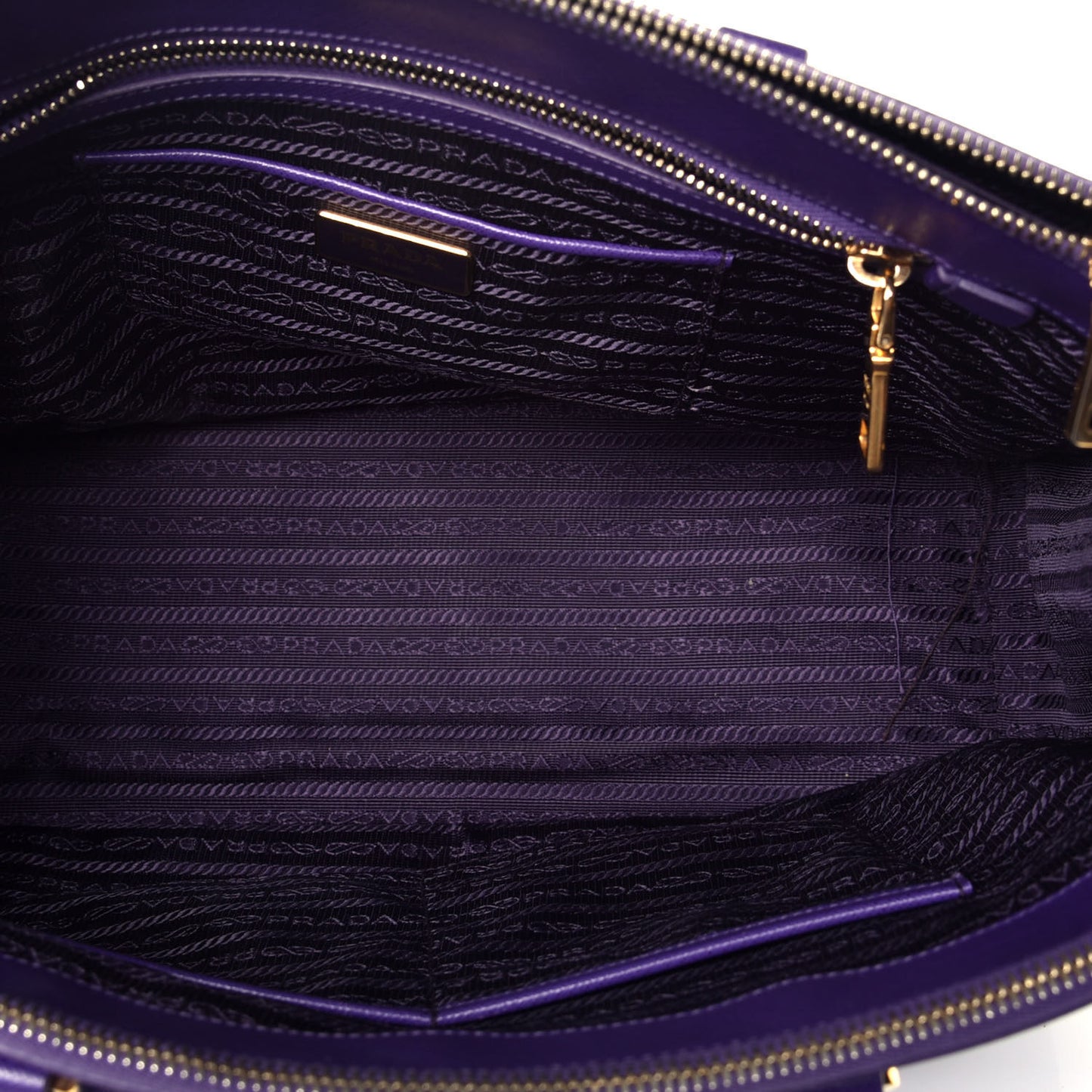 Saffiano Medium Galleria Double Zip Tote Viola