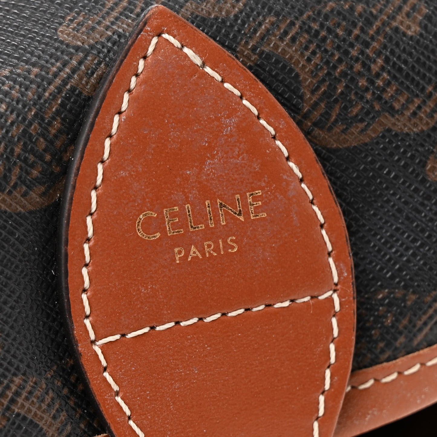 Triomphe Canvas Calfskin Mini Folco Backpack Tan
