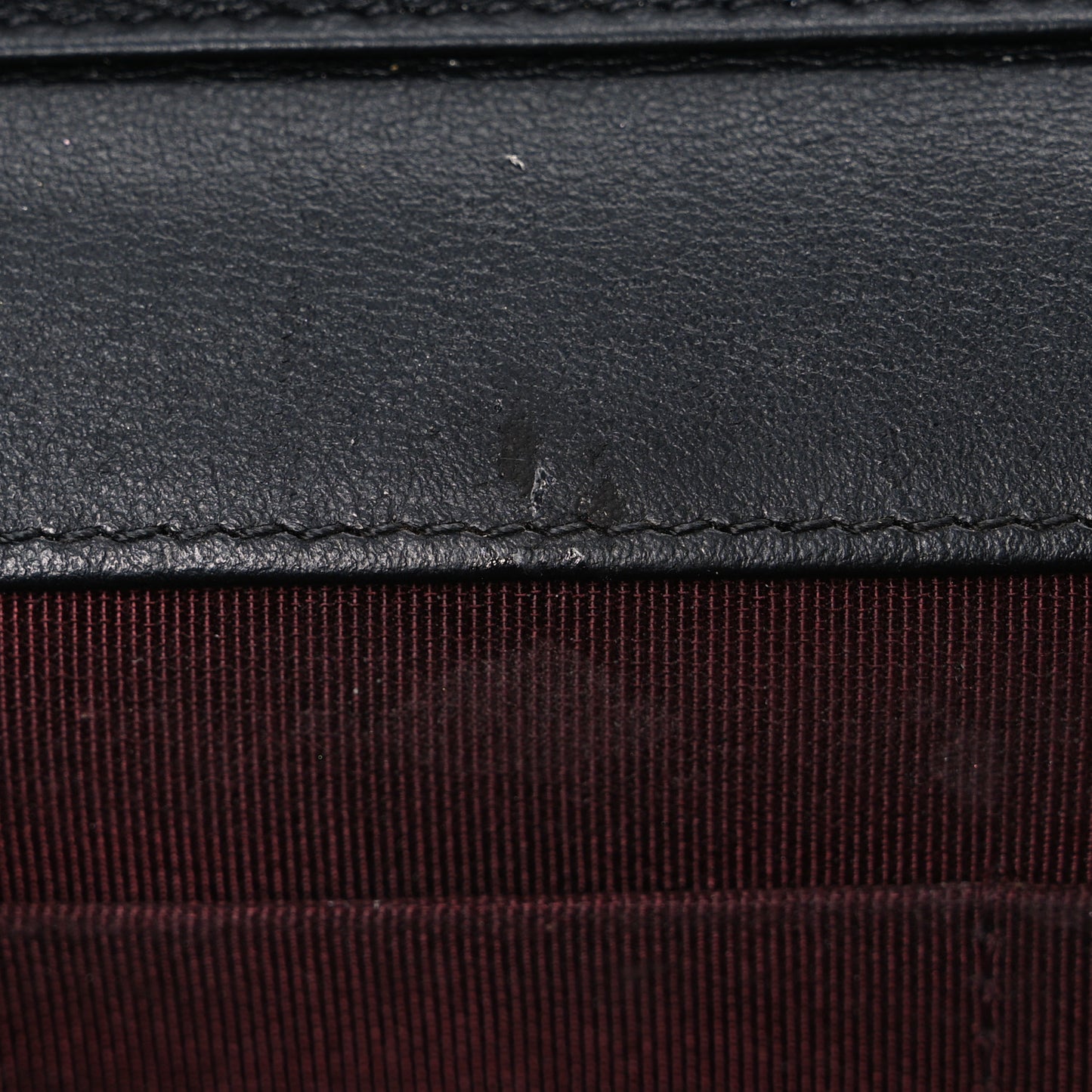 Aged Calfskin Lucky Charms 2.55 Reissue Wallet on Chain WOC Black