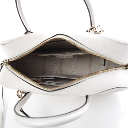 Gucci Calfskin Diamante Small Top Handle Bag White 6 of 13