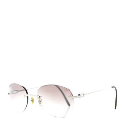 Cartier Frameless Rectangular Acetate Sunglasses Grey 1 of 7