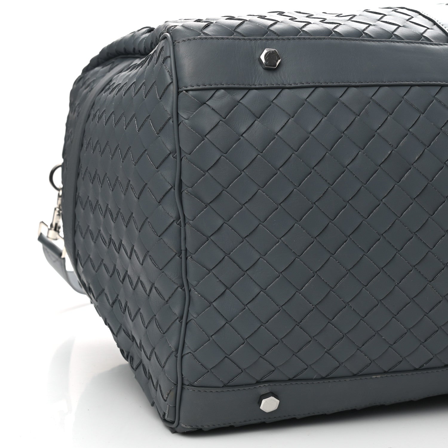 Bottega Veneta Nappa Intrecciato Large Holdall Duffel Grey 8 of 9