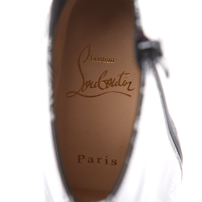 Christian Louboutin Patent Nicograf So Kate Booty 100 Ankle Boots 36 Black White 7 of 8