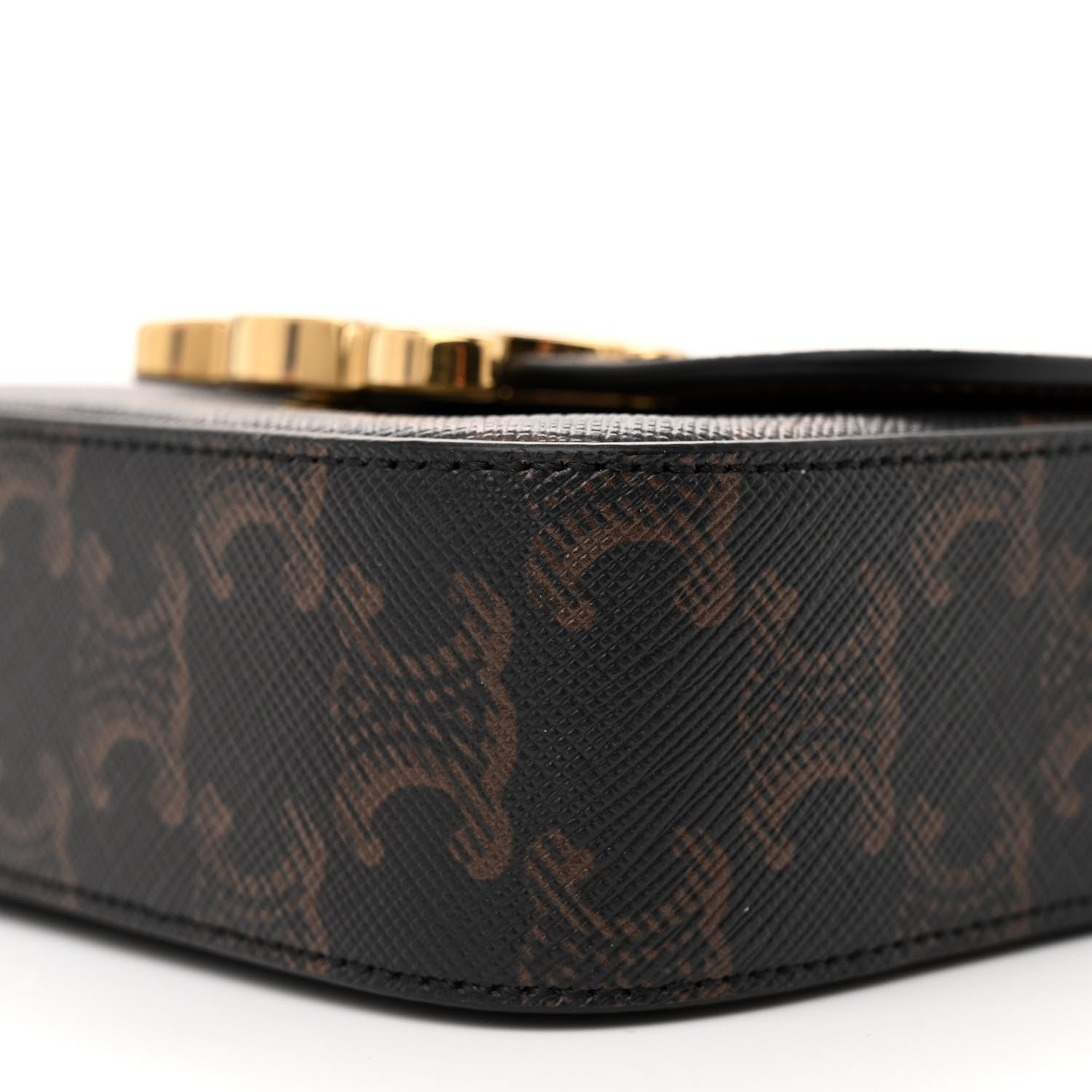 Celine Triomphe Canvas Calfskin Mini Claude Tan 10 of 11