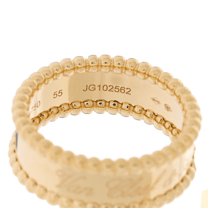 Van Cleef & Arpels 18K Yellow Gold Perlee Signature Ring 55 7.25 5 of 7