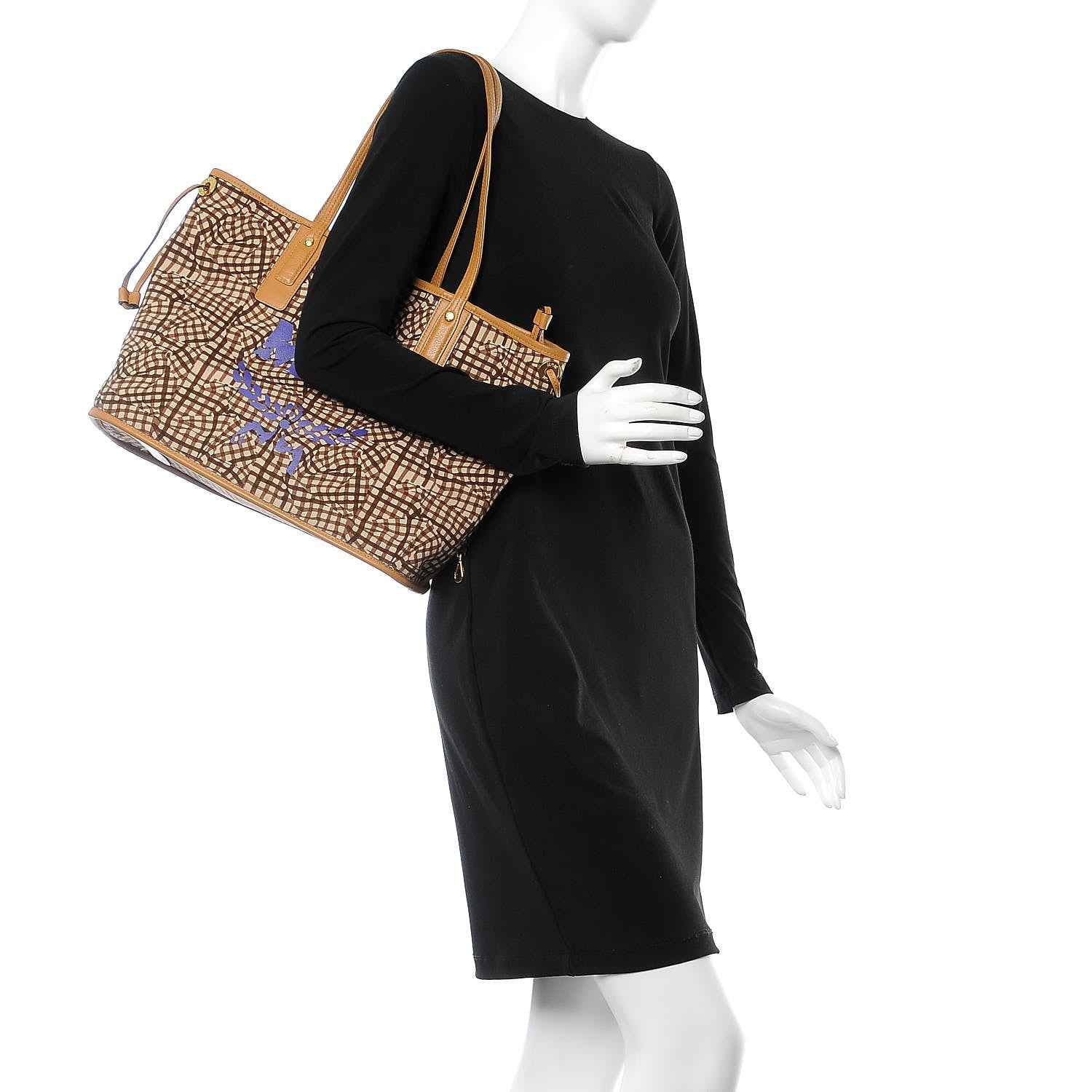 MCM Visetos Liz Reversible Shopper Tote Cognac 2 of 11