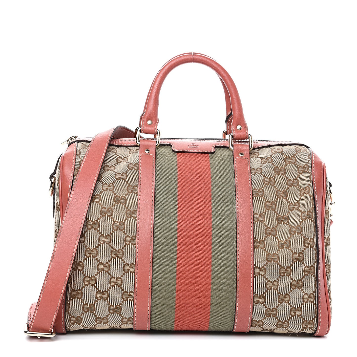 Monogram Medium Vintage Web Boston Pink