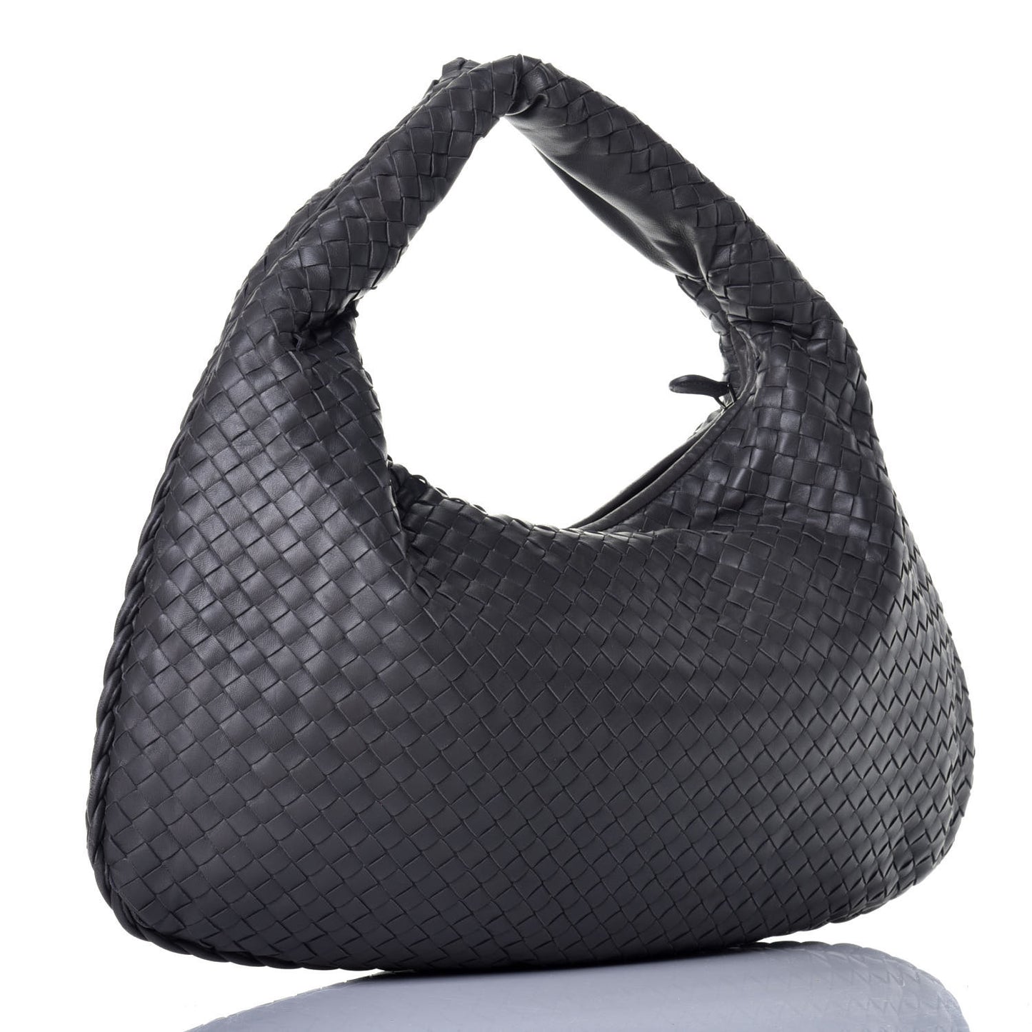 Nappa Intrecciato Large Veneta Hobo Ardoise