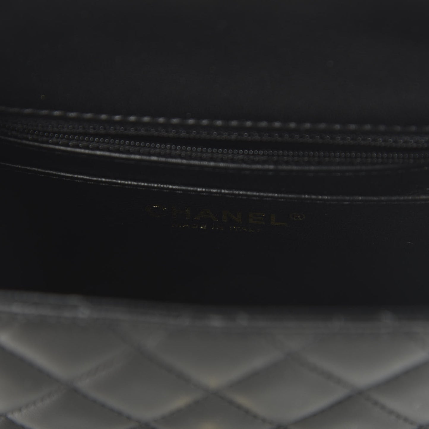 Lambskin Quilted Mini Square Flap Black